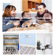 BHT-009GALW-MT Water Heating WiFi Smart Home LED Thermostat with Matter(Black)