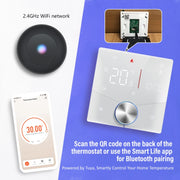 BHT-009GALW-MT Water Heating WiFi Smart Home LED Thermostat with Matter(Black)