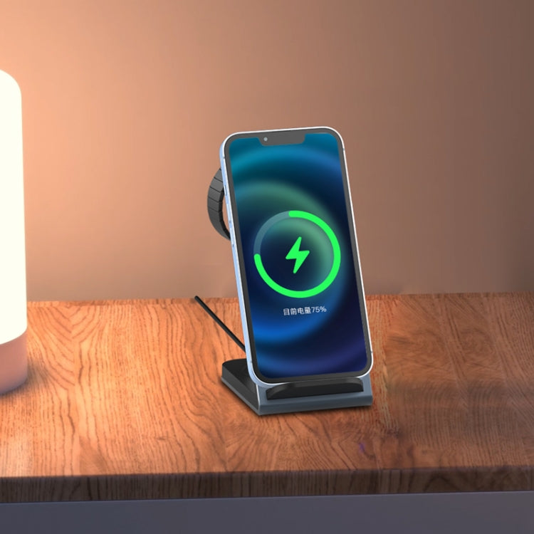 SW17 3 in 1 Metal Vertical Wireless Charger(Silver)