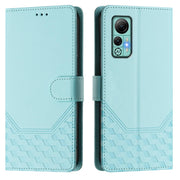 For Ulefone Note 14 Honeycomb Embossing RFID Leather Phone Case(Mint Green)