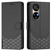 For Ulefone Note 17 Pro Honeycomb Embossing RFID Leather Phone Case(Black)