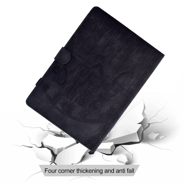 For Lenovo Tab M11 / Xiaoxin Pad 2024 Cats Embossed Leather Smart Tablet Case(Black)