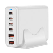 155W 4Type-C, 2USB 6-Ports Desktop Fast Charger, Plug Type:AU Plug(White)