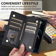 For iPhone 16 Pro Crossbody Zipper Wallet Rhombus Leather Phone Case(Black)