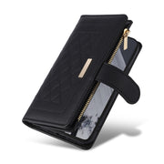 For Google Pixel 8 Pro Crossbody Zipper Wallet Rhombus Leather Phone Case(Black)