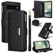 For Google Pixel 7a Crossbody Zipper Wallet Rhombus Leather Phone Case(Black) - Google Cases by PMC TechLife | Online Shopping South Africa | PMC TechLife | Buy Now Pay Later Mobicred