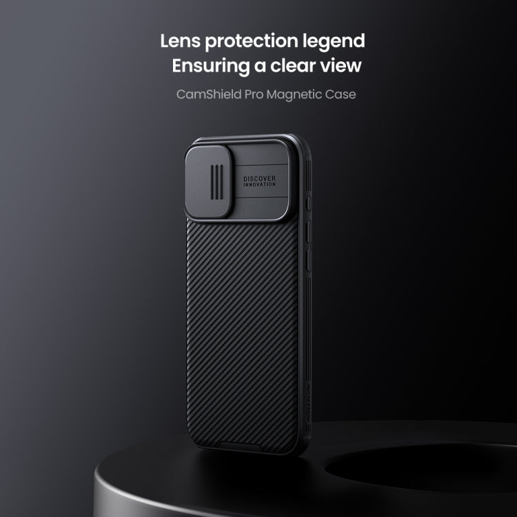 For iPhone 16 NILLKIN CamShield Pro Magnetic PC Phone Case(Black)