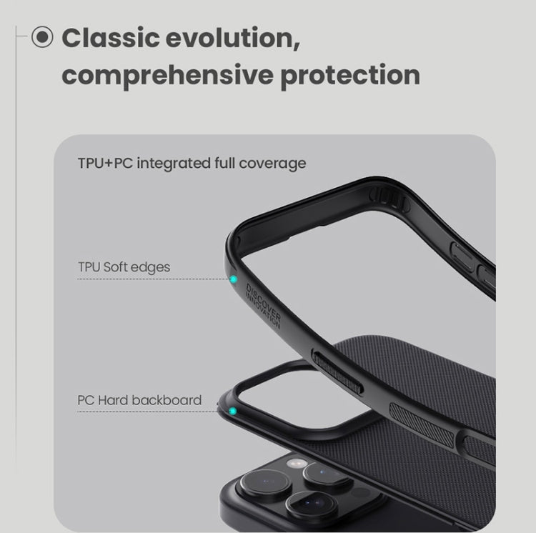 For iPhone 16 Pro Max NILLKIN Frosted Shield Pro PC + TPU Phone Case(Black)