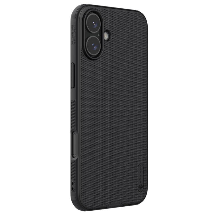 For iPhone 16 NILLKIN Frosted Shield Pro PC + TPU Phone Case(Black)