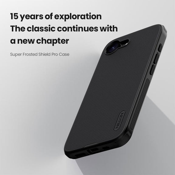 For iPhone 16e NILLKIN Frosted Shield Pro PC + TPU Phone Case(Black)