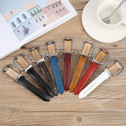 For Redmi Watch 4 Metal Silver Frame Genuine Leather Watch Band(Light Brown)