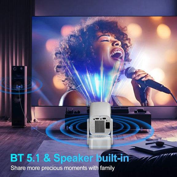 Y7S 720P Android 11 OS Portable Home WiFi Projector with Speaker, CPU:RK3326(AU Plug)