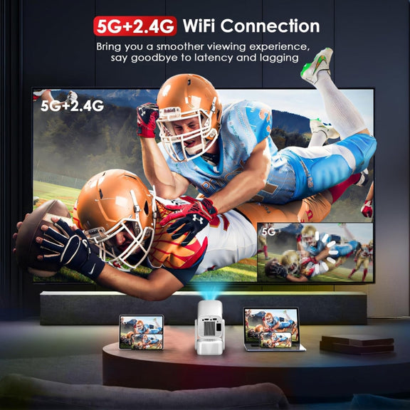 Y7S 720P Android 11 OS Portable Home WiFi Projector with Speaker, CPU:RK3326(US Plug)