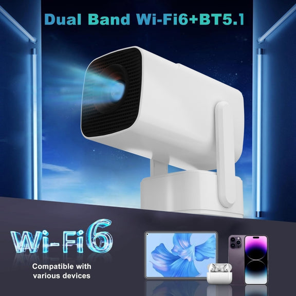 Y7S 720P Android 11 OS Portable Home WiFi Projector with Speaker, CPU:RK3326(UK Plug)