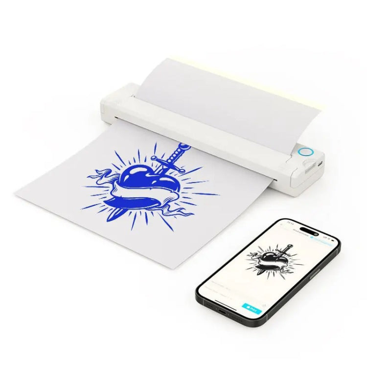 A41 203DPI Portable Tattoo Printer Office Study Bluetooth HD Thermal Printer(Black)