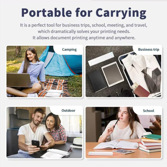 A41 203DPI Portable Tattoo Printer Office Study Bluetooth HD Thermal Printer(Black)