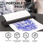 A41 203DPI Portable Tattoo Printer Office Study Bluetooth HD Thermal Printer(Black)