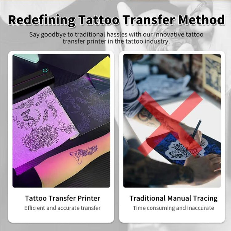A41 203DPI Portable Tattoo Printer Office Study Bluetooth HD Thermal Printer(Black)