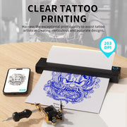 A41 203DPI Portable Tattoo Printer Office Study Bluetooth HD Thermal Printer(Black)