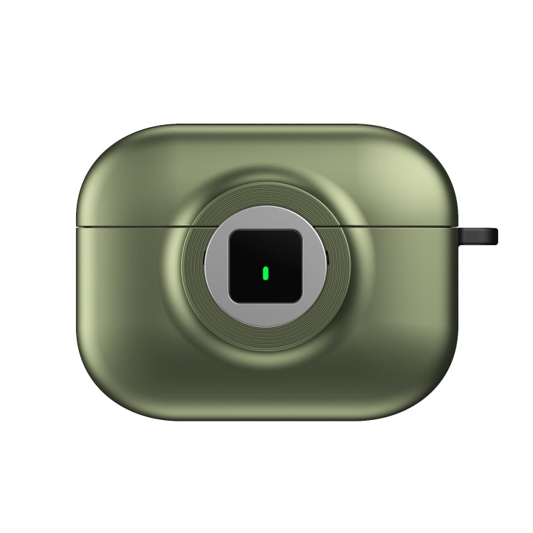 For AirPods Pro 2 Camera Series PC + TPU Headset Shockproof Carbon Fibre Case(Green)