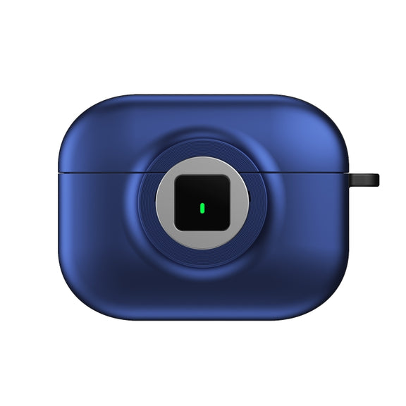 For AirPods 3 Camera Series PC + TPU Headset Shockproof Carbon Fibre Case(Blue)