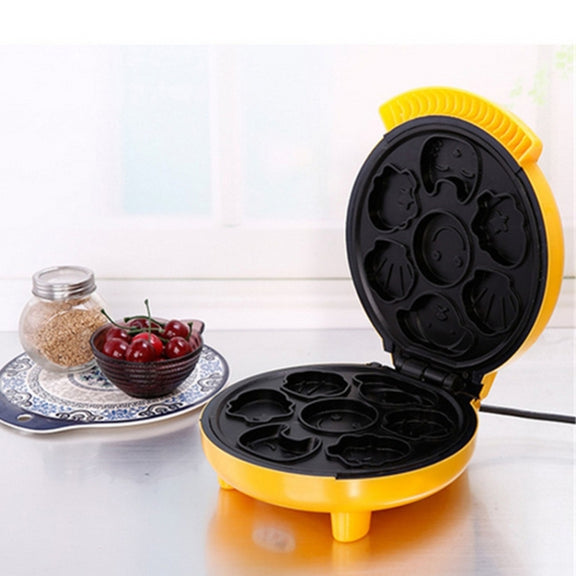 Household Cake Machine Double-sided Heating Baking Machine, Plug Type:EU Plug(Yellow)
