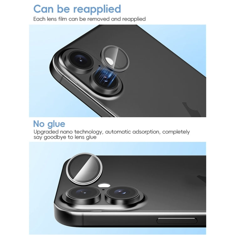 For iPhone 16 / 16 Plus ZGA AR Eagle Eye Phone Lens Film(Silver)