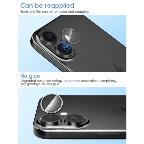 For iPhone 16 / 16 Plus ZGA AR Eagle Eye Phone Lens Film(Silver)