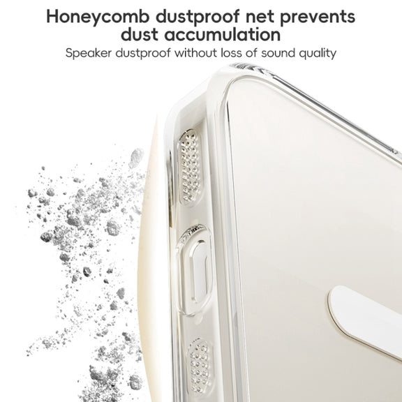For iPhone 16 Pro ZGA Magsafe Clear PC Tempered Glass Phone Case(Frosted White)