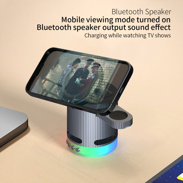 H61 15W 4 in 1 Multifunctional Foldable Wireless Charger Bluetooth Speaker(White)