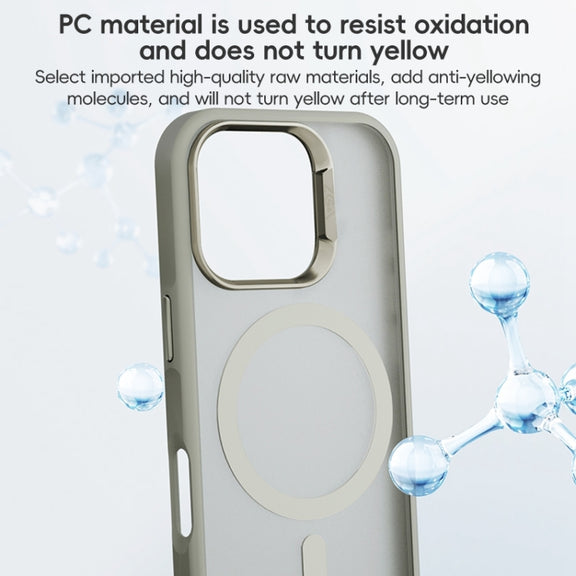 For iPhone 16 Plus ZGA Magsafe Frosted PC Hybrid TPU Phone Case(Green)