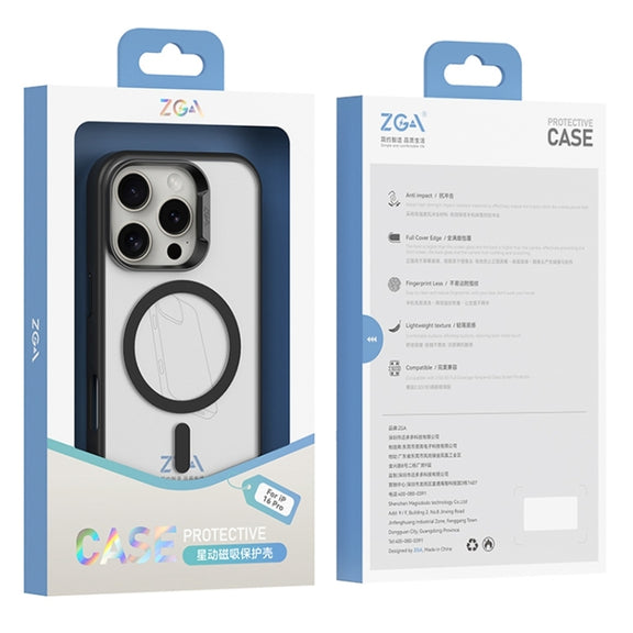 For iPhone 16 Plus ZGA Magsafe Frosted PC Hybrid TPU Phone Case(Green)