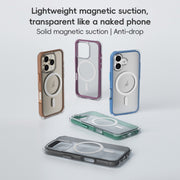 For iPhone 16 Pro Max ZGA Colorful Airbag Magsafe PC Hybrid TPU Phone Case(Black)