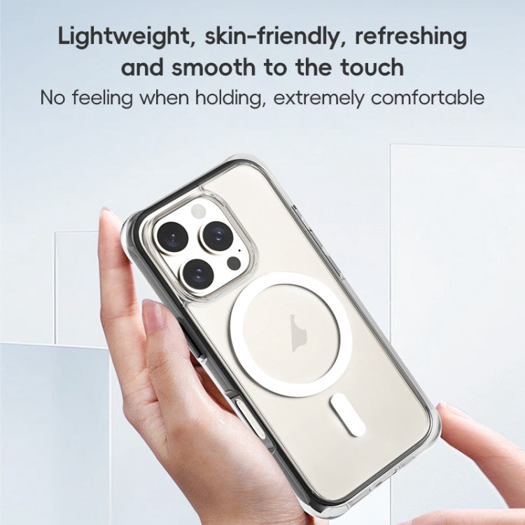 For iPhone 16 Pro Max ZGA Colorful Airbag Magsafe PC Hybrid TPU Phone Case(Black)