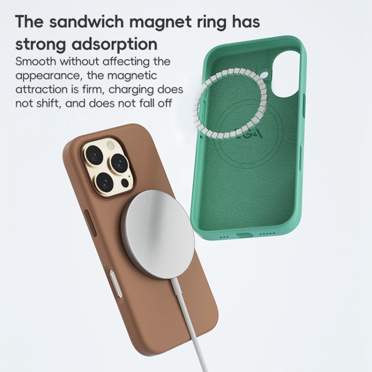 For iPhone 16 Pro Max ZGA Colorful Liquid Silicone Magsafe Phone Case(Black)
