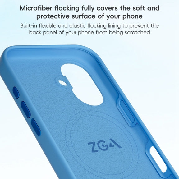 For iPhone 16 Pro Max ZGA Colorful Liquid Silicone Magsafe Phone Case(Grey)