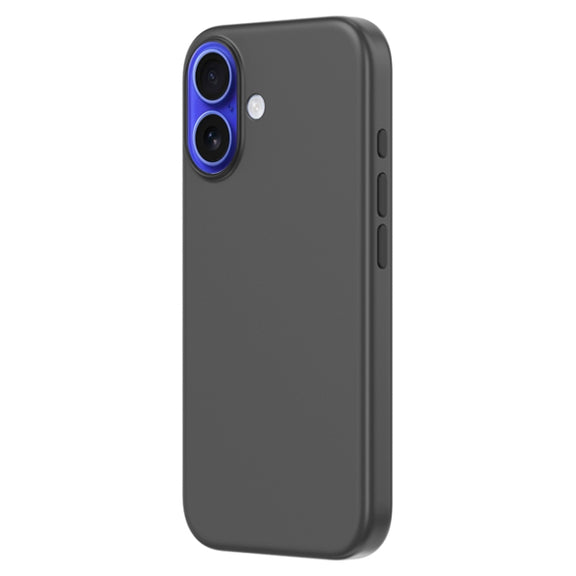 For iPhone 16 ZGA Colorful Liquid Silicone Magsafe Phone Case(Black)