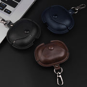 For Realme Buds Air 5 Pro Leather Earphone Protective Case with Hook(Dark Brown)