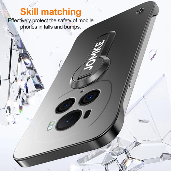 For Honor Magic6 Pro Baking Varnish 360 Rotate Holder No Frame PC Phone Case(Green)
