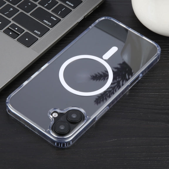 For iPhone 16 GEBEI MagSafe Magnetic Transparent Phone Case(Transparent)
