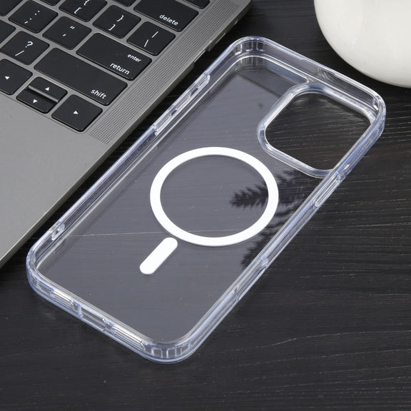 For iPhone 16 Pro Max GEBEI MagSafe Magnetic Transparent Phone Case(Transparent)