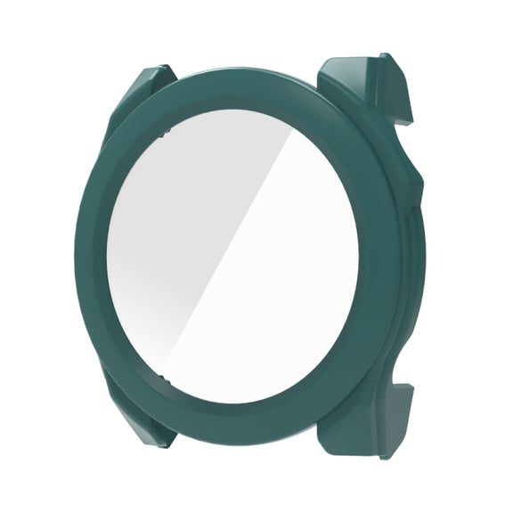 For Garmin Fenix 8 AMOLED 47mm Tempered Glass Film Integrated PC Watch Protective Case(Green)