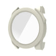 For Garmin Fenix 8 AMOLED 43mm Tempered Glass Film Integrated PC Watch Protective Case(Ivory White) - Watch Cases by PMC TechLife | Online Shopping South Africa | PMC TechLife | Buy Now Pay Later Mobicred