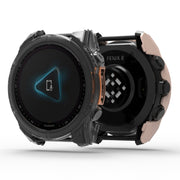 For Garmin Fenix 8 AMOLED 51mm Tempered Glass Film Integrated PC Watch Protective Case(Midnight Blue)