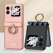 For Huawei nova Flip GKK Integrated Magnetic Hinged Flip Case with Ring Holder(Black)