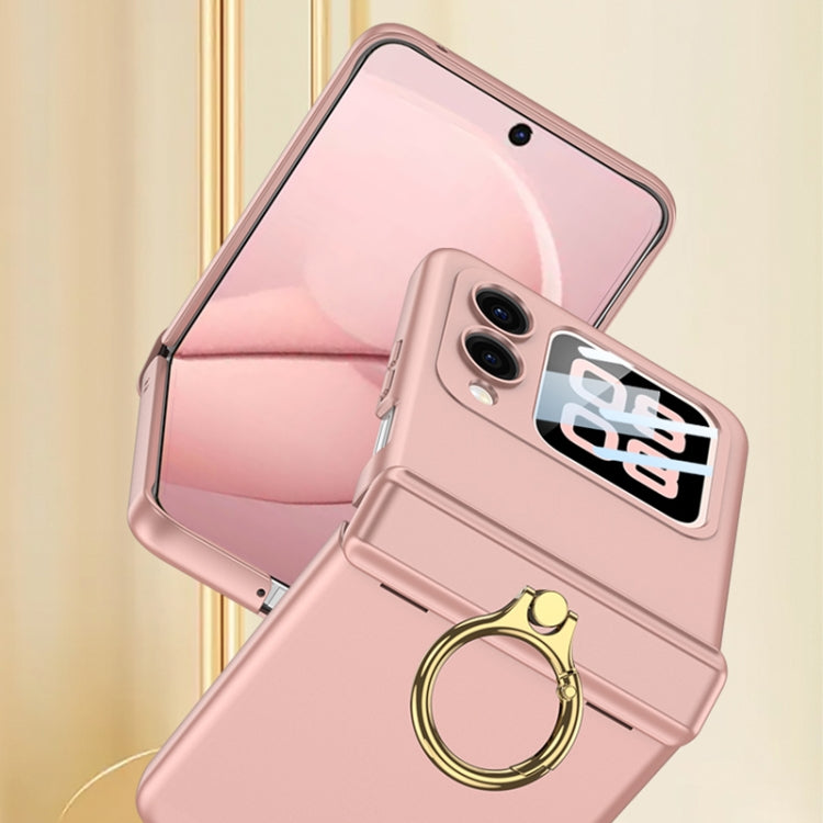 For Huawei nova Flip GKK Integrated Magnetic Hinged Flip Case with Ring Holder(Black)