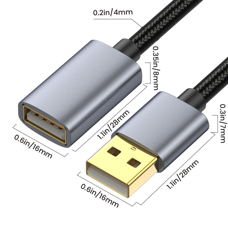 USB2.0 A Male to A Female Extension Data Charging Cable, Length:5m