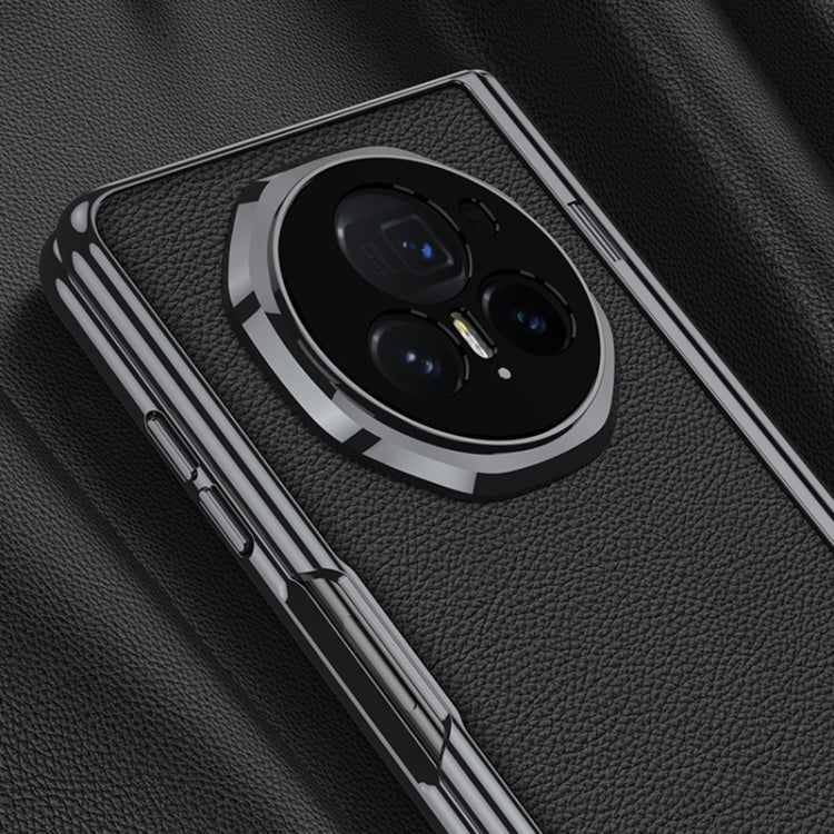 For Honor Magic V3 GKK Integrated Magnetic Fold Hinge Leather Shockproof Phone Case(Black)