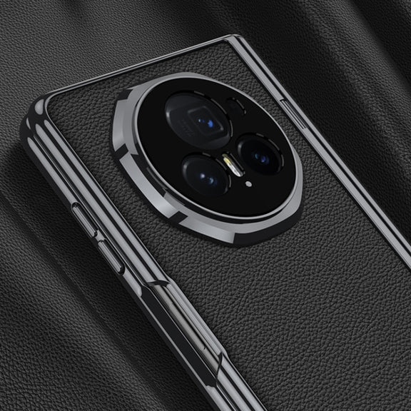 For Honor Magic V3 GKK Integrated Magnetic Fold Hinge Leather Shockproof Phone Case(Black)