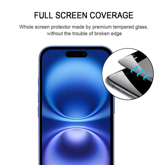 For iPhone 16 Full Glue Screen Tempered Glass Film